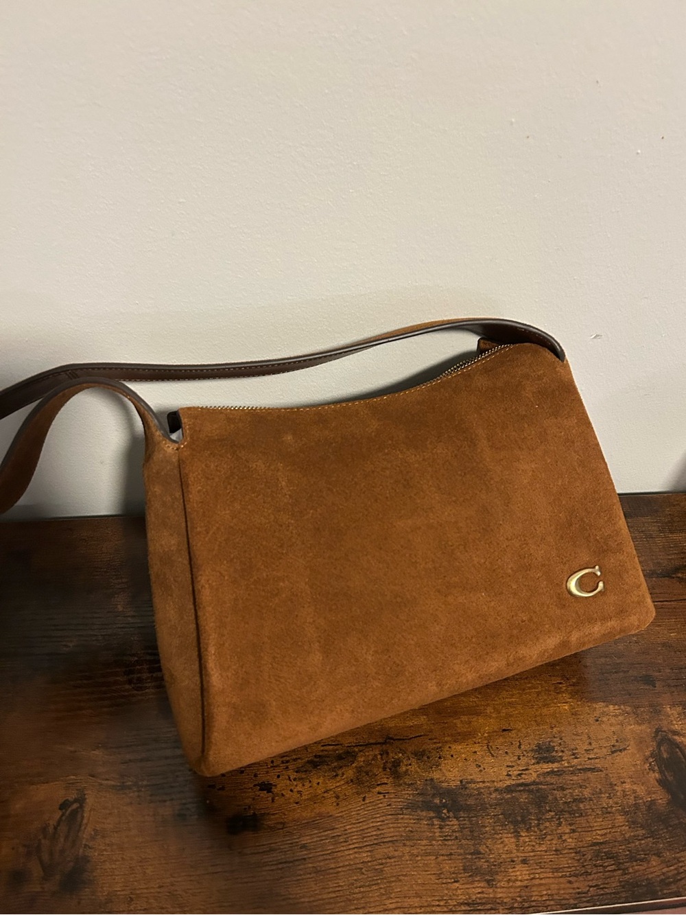 Coach Lola Medium Suede Shoulder Bag